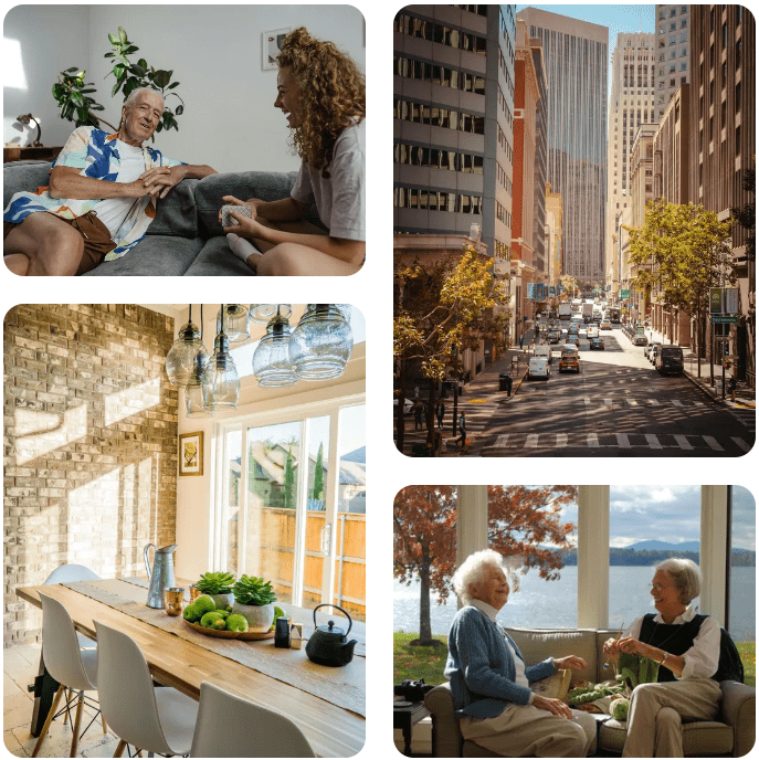 Cozy dining room with natural light
