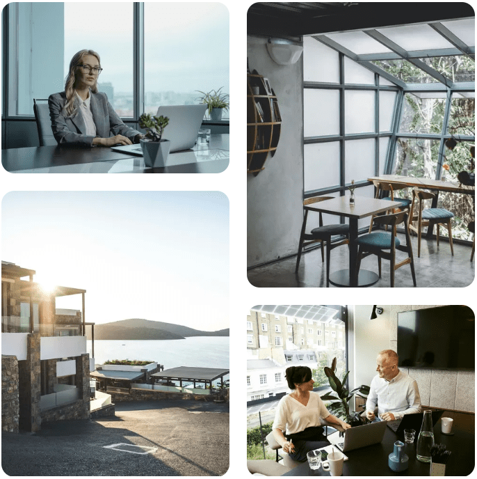 Businesswoman working at desk