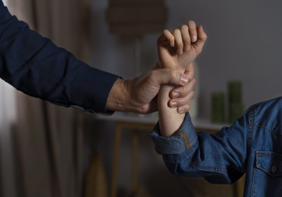 Holding a wrist in a firm grip